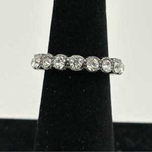 Dazzling Silver Crystal Band